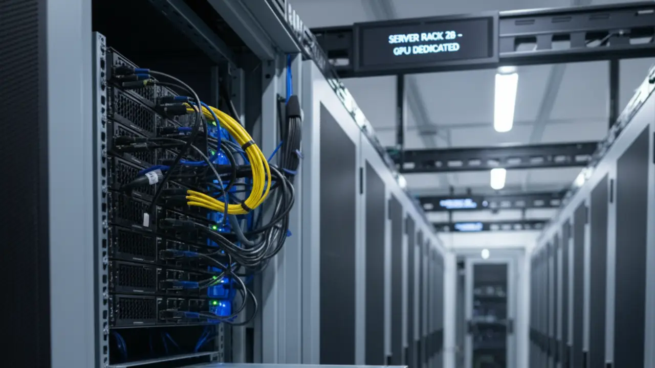 data center with colocation cage