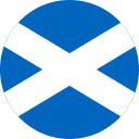 scotland round flag